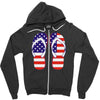 paire de tongues am&eacute;ricaine Zipper Hoodie