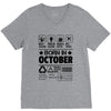 Born In October V-Neck Tee