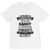Super Cool Nanny Of A Freaking Awesome Granddaughter V-Neck Tee