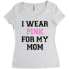 i wear pink for my mom breast cancer Women's Triblend Scoop T-shirt