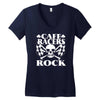 biker t shirt cafe racers ton up boys rockers greasers rock Women's V-Neck T-Shirt