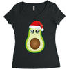santa avocado Women's Triblend Scoop T-shirt