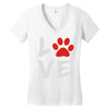 love dog paw Women's V-Neck T-Shirt