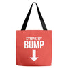 sympathy bump novelty beer belly Tote Bags