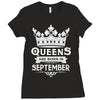 Queens Are Born In September Ladies Fitted T-Shirt