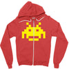 uomo 4 space invaders anni80 vintage videogames Zipper Hoodie