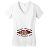 December  Peeking Out Baby Girl Women's V-Neck T-Shirt