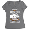 daddy and daughter  always heart to heart Women's Triblend Scoop T-shirt