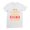 legends are born in october Ladies Fitted T-Shirt