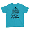 You Cant Scare Me I am Biker Brother Youth Tee