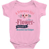 A February Girl Like A Flowers Baby Bodysuit