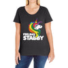 feeling stabby Ladies Curvy T-Shirt