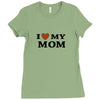 i love my mom Ladies Fitted T-Shirt