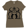 big tough gorilla musculine Ladies Fitted T-Shirt