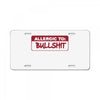 allergic to bullshit License Plate