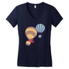 hot bear balloon Women's V-Neck T-Shirt