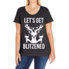 let's get blitzened 1 Ladies Curvy T-Shirt
