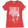 banksy street art zebra bar code Ladies Fitted T-Shirt