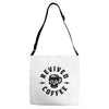 revived by coffee Adjustable Strap Totes