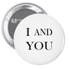 i and you Pin-back button