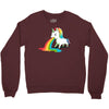 where rainbows come from (green) Crewneck Sweatshirt