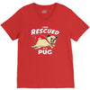 rescued by pug1 V-Neck Tee