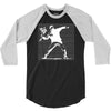 with banksy flower bomb print 3/4 Sleeve Shirt