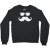 hipster glasses and moustache Crewneck Sweatshirt