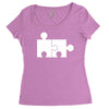 rude jigsaw ideal birthday present or gift Women's Triblend Scoop T-shirt