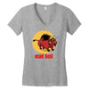 mad bull Women's V-Neck T-Shirt