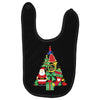 christmas tree made of bells stocking santa Baby Bibs