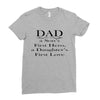 dad a sons first hero Ladies Fitted T-Shirt