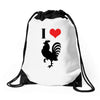 i love cock Drawstring Bags