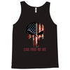 skull us flag live free or die Tank Top