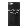 no body has to know iPhone 7 Case