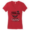 ghost &amp; goblins don't scare me! i survived carcionid cancer please sup Women's V-Neck T-Shirt