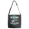 i'm a pug mom Adjustable Strap Totes