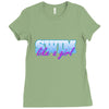 swim like a girl neon Ladies Fitted T-Shirt