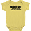 i am an accountant t shirt funny profession shirt tee gift for account Baby Onesie