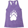 large bear paw print crew neck long sleeve Racerback Tank