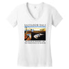 Salvador Dali The Persistence Of Memory Women's V-Neck T-Shirt
