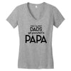 Only the Best Dads get Promoted to Papa Women's V-Neck T-Shirt