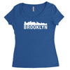 brooklyn city skyline silhouette Women's Triblend Scoop T-shirt