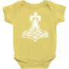 thors hammerretro viking norse fashion cool Baby Onesie