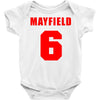 baker mayfield new jersey number Baby Bodysuit