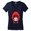 native america wolf Women's V-Neck T-Shirt