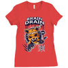 brain drain fox Ladies Fitted T-Shirt