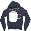 glass and coffee Zipper Hoodie