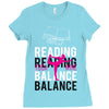 Reading Yoga Wine Balance Ladies Fitted T-Shirt