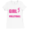 all this girl care about is volleyball Ladies Fitted T-Shirt
